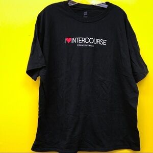I love Intercourse Pennsylvania Amish Country short sleeve T-shirt XL unisex tee